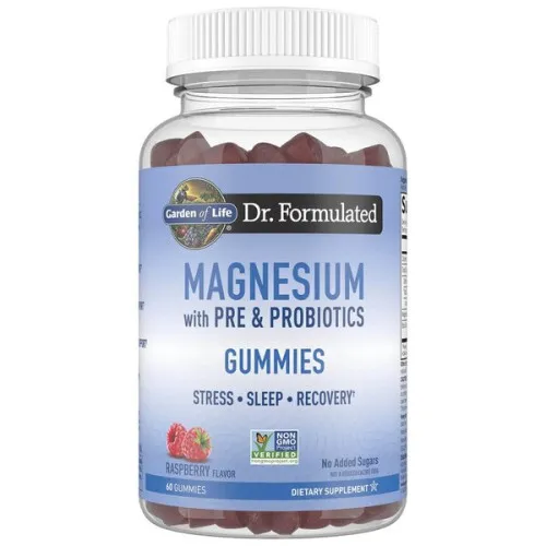 Garden of Life Dr. Formulated Magnesium med Pre & Probiotics, 60 vingummi