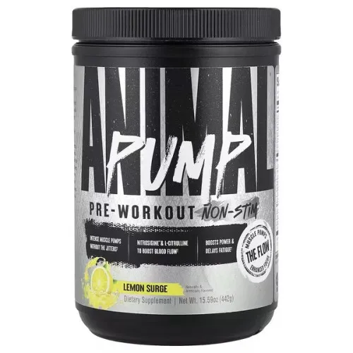 Animal Pump Pre-Workout Non-Stim, Lemon Surge, 442 gram