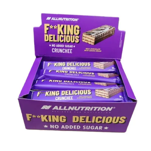 Allnutrition Fitking Delicious Crunchee, Milk Chocolate, 20 x 18 g