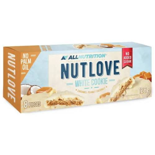 Allnutrition Nutlove White Cookie, Caramel Peanut Coconut, 8 cookies