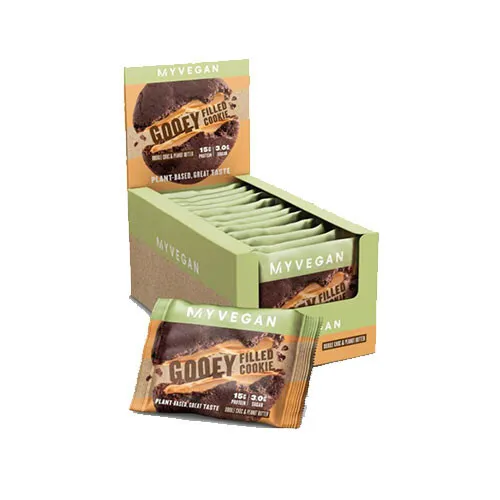 Vegansk Protein Cookie med fyld, 12 x 75 g