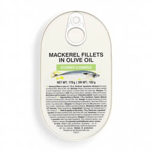 Makrelfilet i olivenolie (170 g)
