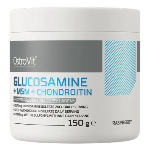 OstroVit Glucosamine + MSM + Chondroitin Powder, Raspberry, 150 gram