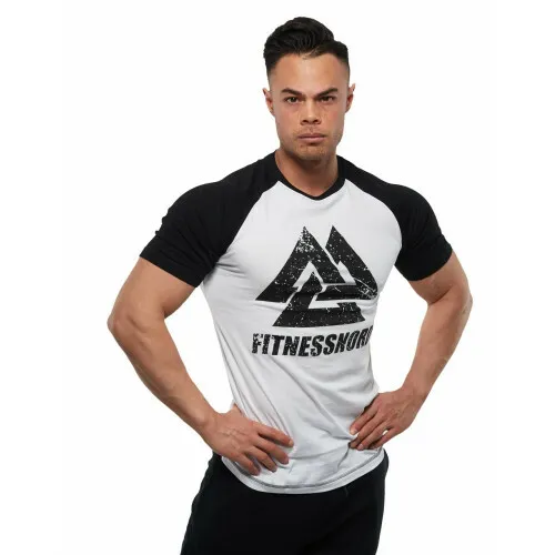 Herre t-shirt i sort/hvid med logo