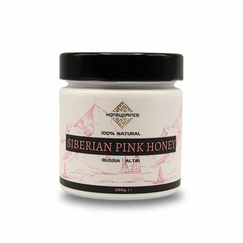 Pink honning fra Sibirien (250 g)