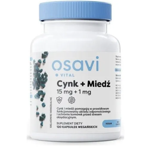 Osavi Zink + Kobber (120 veganske kapsler)