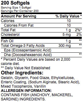 OPTIMUM NUTRITION ENTERIC COATED FISH OIL 100 stk