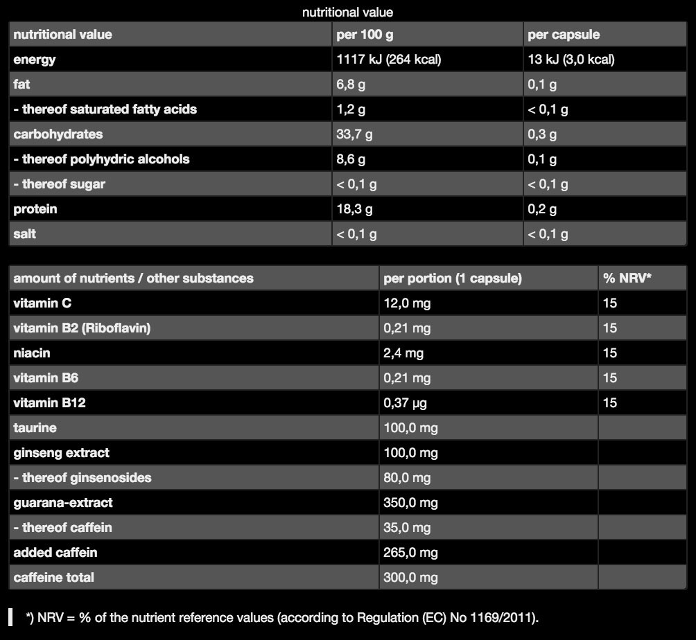 BEST BODY GUARANA KICK SPEED 60 stk 