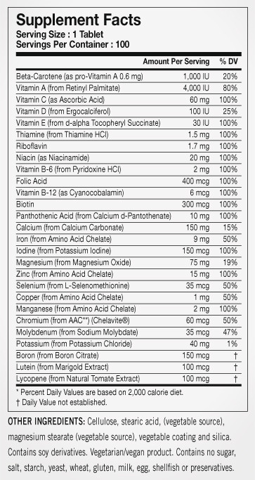 TESTED MULTIVITIES 100 stk 