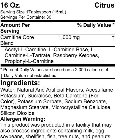 MUSCLEPHARM LIQUID L-CARNITINE CORE 450 ml 