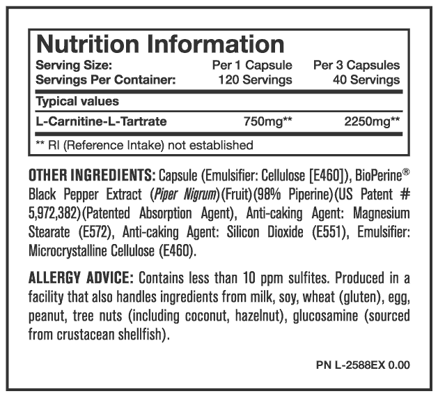 MUTANT CORE SERIES L-CARNITINE 120 stk 