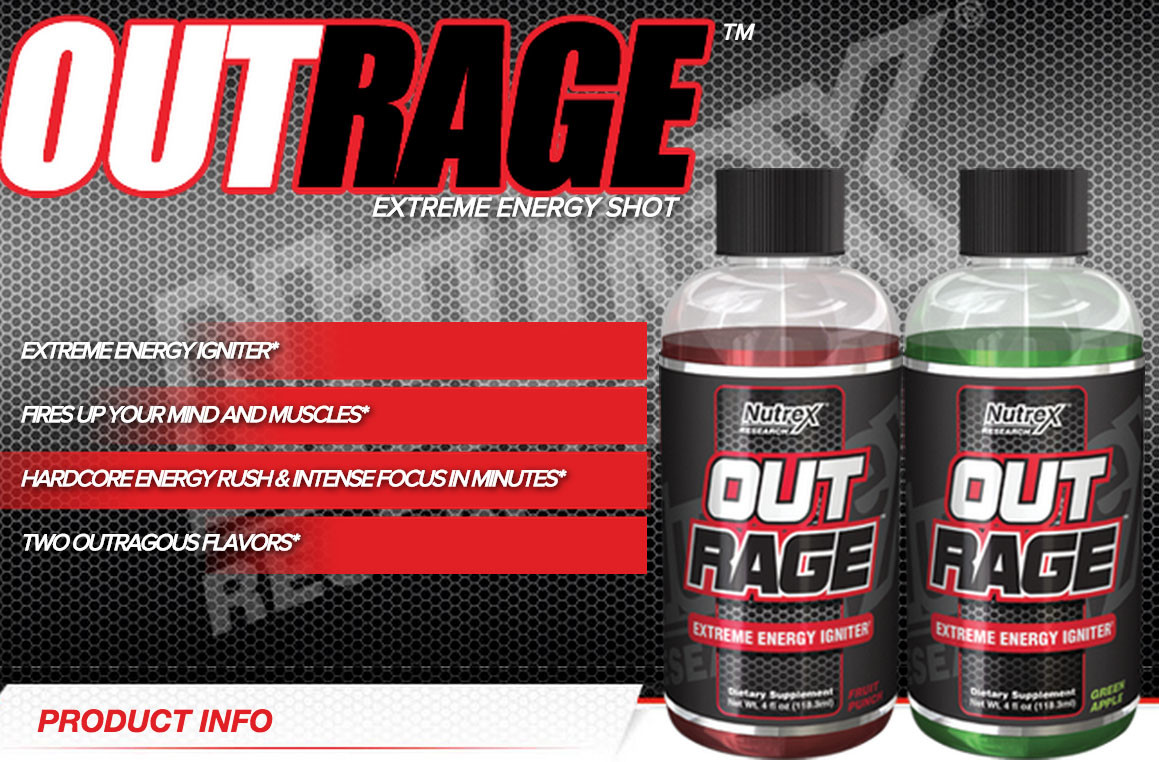 NUTREX OUTRAGE 1 shot (2 portioner)