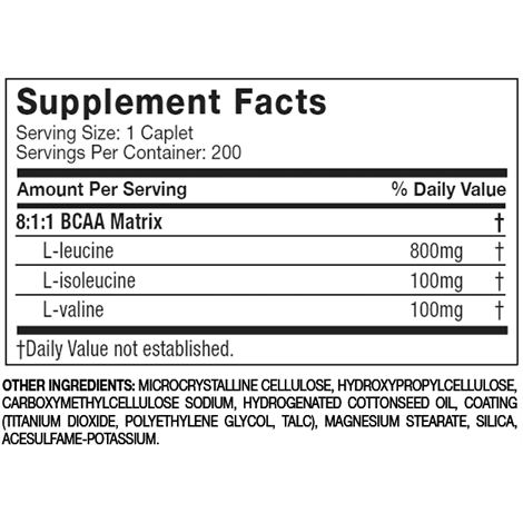 MUSCLETECH PLATINUM BCAA 8:1:1 200 kapsuler