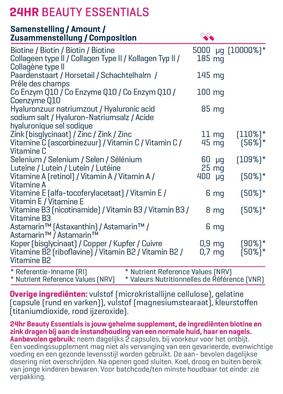 BODY & FIT 24HR BEAUTY ESSENTIALS 60 stk 