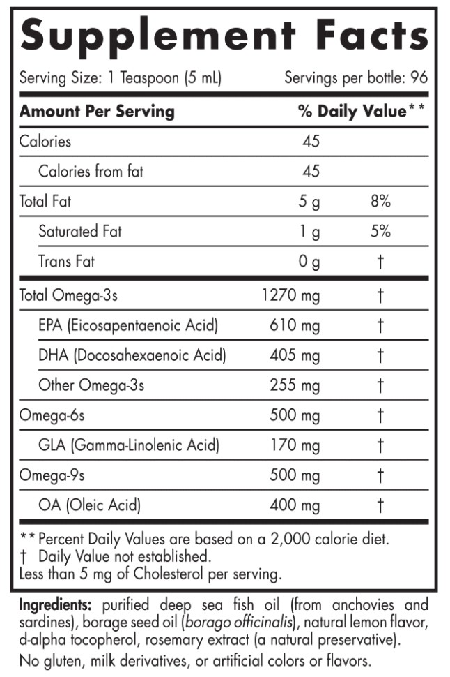 NORDIC NATURALS COMPLETE OMEGA 1270 mg 473 ml 