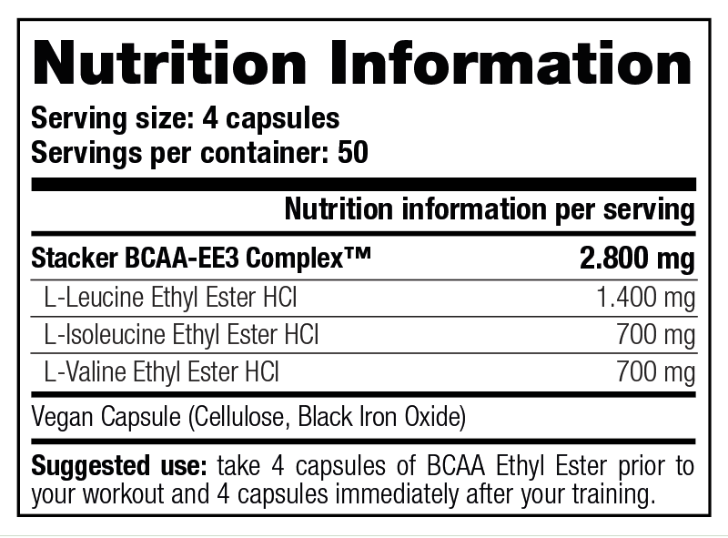 STACKER2 BCAA ETHYL ESTER 198 stk 