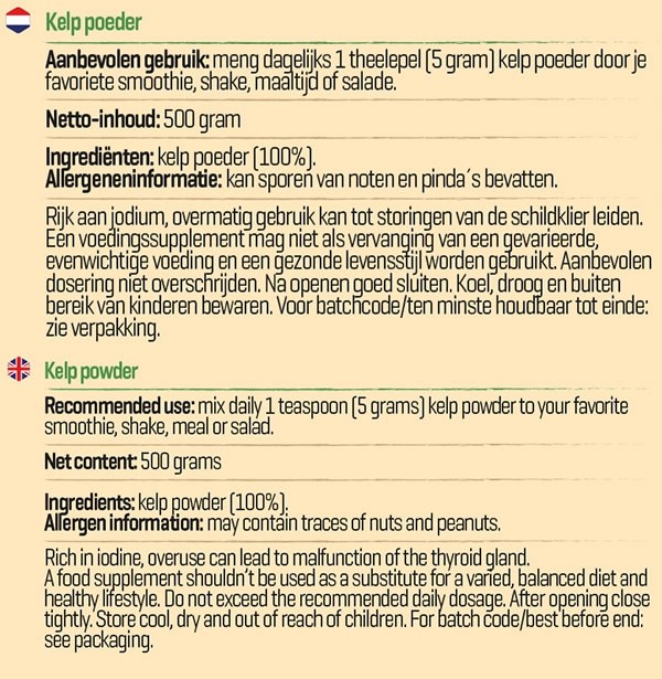 BODY & FIT PURE KELP POWDER 500 g 