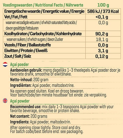 BODY & FIT PURE ACAI POWDER 200 g 