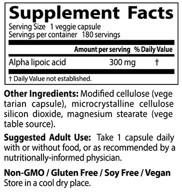 DOCTORS BEST ALPHA-LIPOIC ACID 300 mg 180 stk 