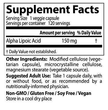DOCTORS BEST ALPHA-LIPOIC ACID 150 mg 120 stk 