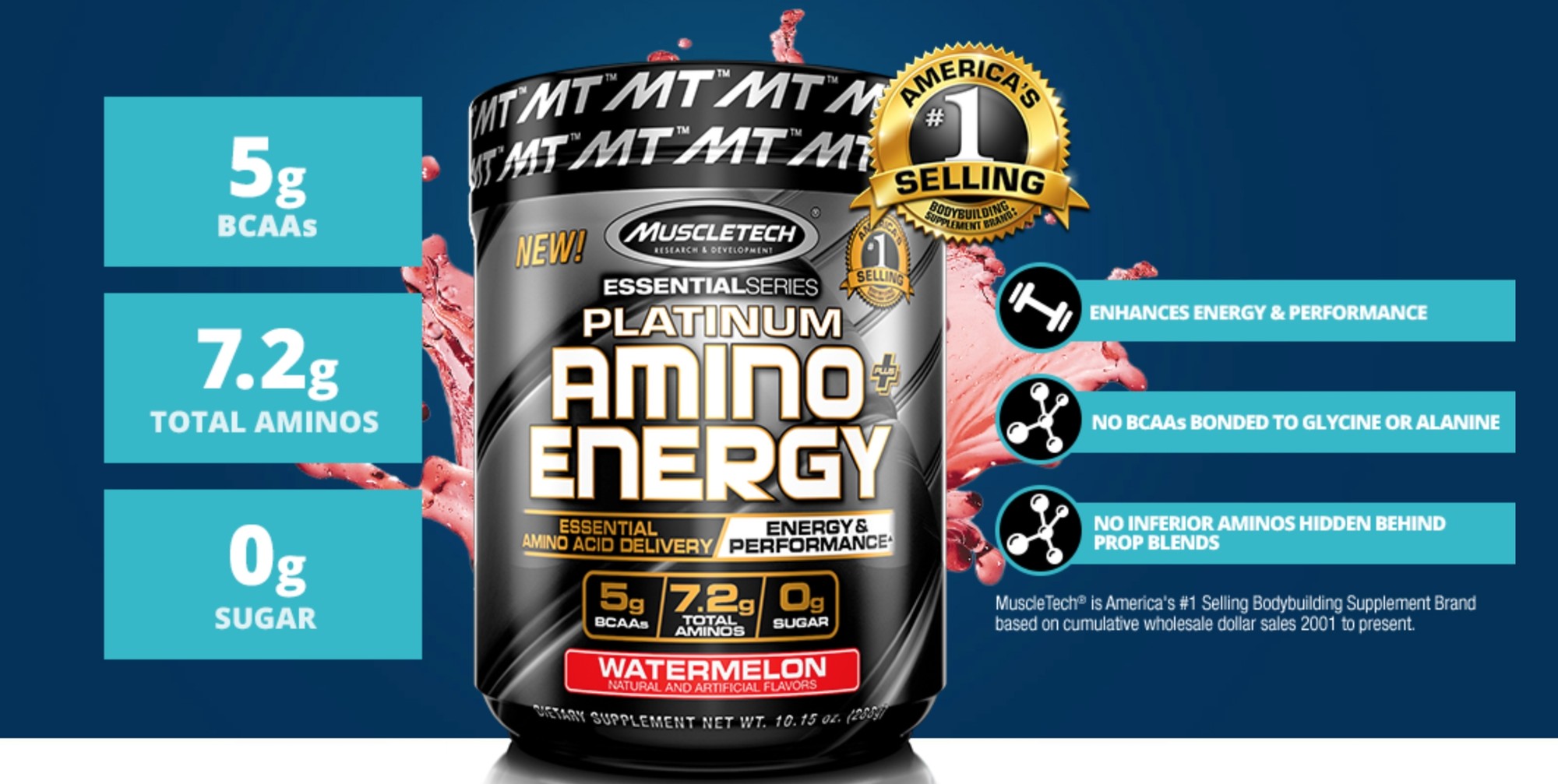 MUSCLETECH ESSENTIAL PLATINUM AMINO ENERGY 30 PORTIONER