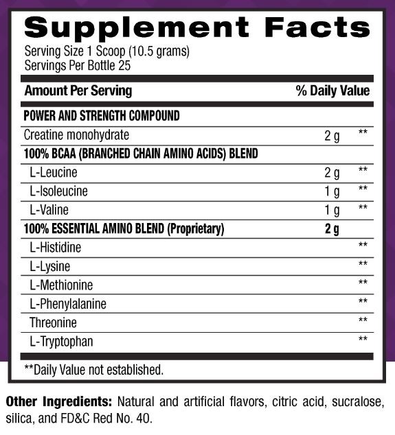 CUTLER NUTRITION 100% AMINO PUMP 25 portioner 