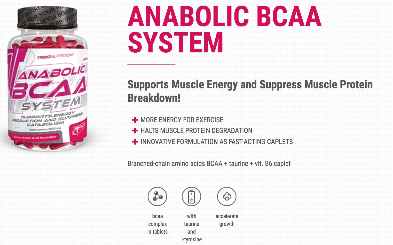 TREC NUTRITION ANABOLIC BCAA SYSTEM 150 stk 