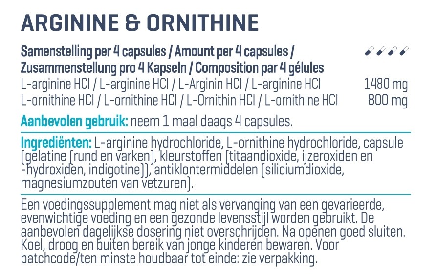 BODY & FIT ARGININE & ORNITHINE 240 stk 