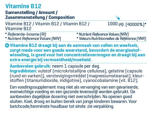 BODY & FIT VITAMIN B-12 30 stk 