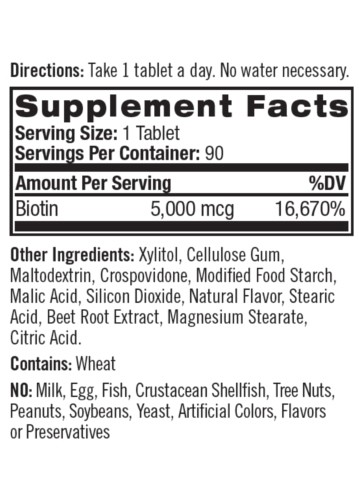 NATROL BIOTIN 5000 mcg 90 stk 