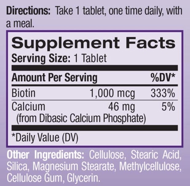 NATROL BIOTIN 1000 mcg 100 stk 