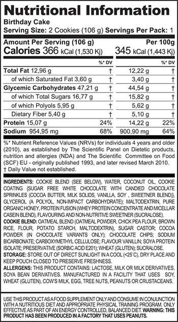 MADNESS NUTRITION COOKIE MADNESS 12 x 2 x 50 g 