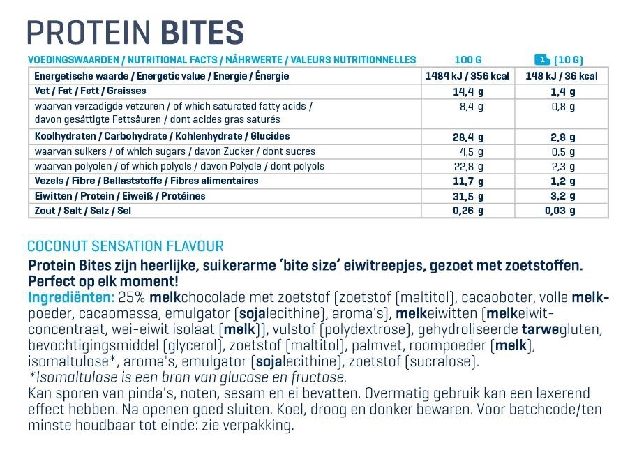 BODY & FIT PROTEIN BITES 200 g 