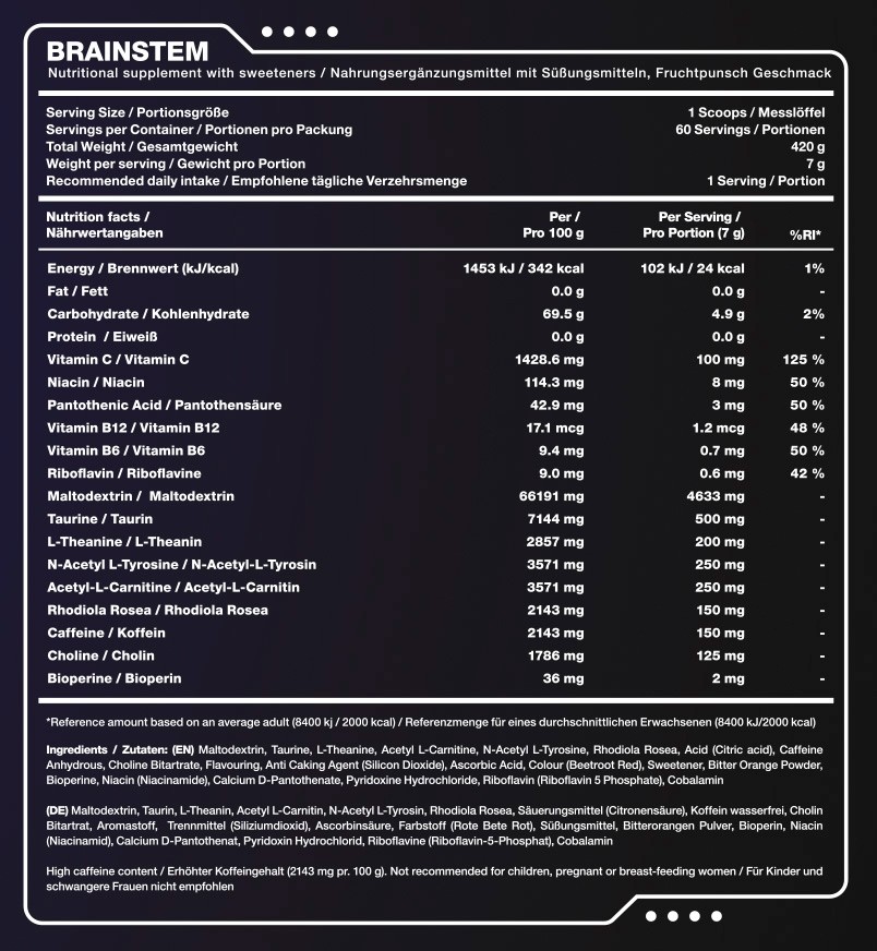 BRAINSTEM™ GAMING FUEL 60 PORTIONER 