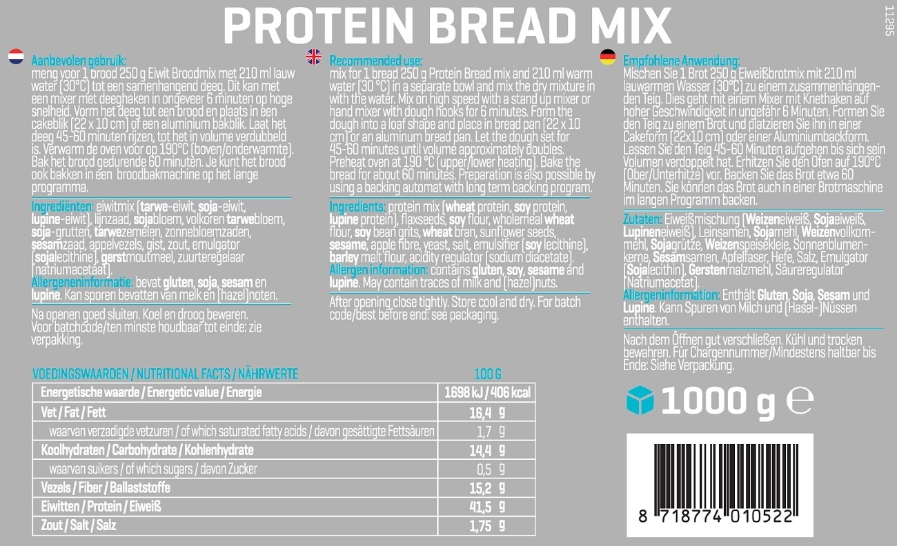 BODY & FIT PROTEIN BREAD MIX 1000 g 