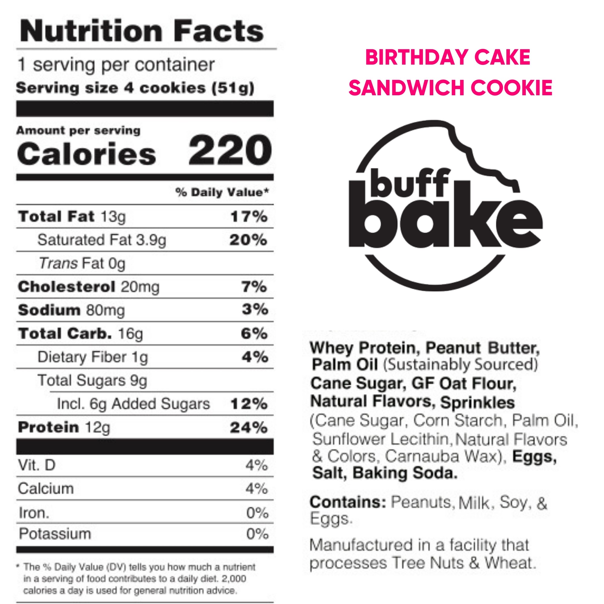 BUFF BAKE CRUNCHY PROTEIN COOKIES 8 x 51 g 