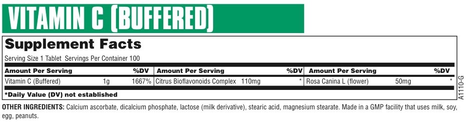 UNIVERSAL NUTRITION BUFFERED VITAMIN C 100 stk 