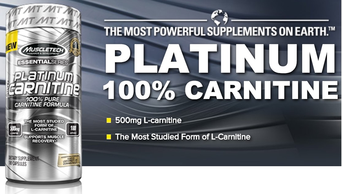MUSCLETECH PLATINUM 100 % CARNITINE 180 stk 