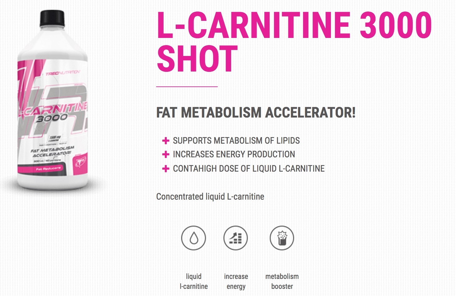 TREC NUTRITION L-CARNITINE 3000 500 ml 