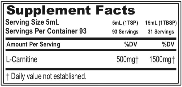 EVL NUTRITION L-CARNITINE 500 465 ml 