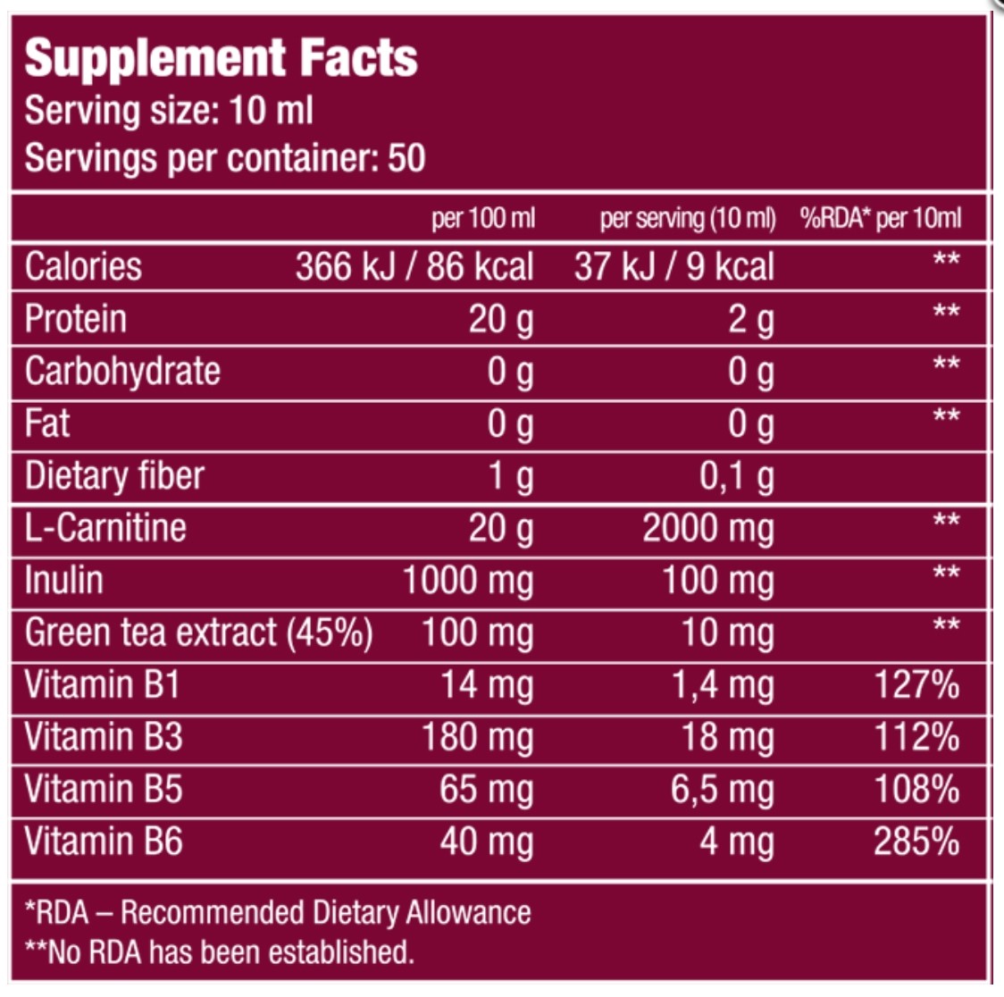 BIOTECH USA L-CARNITINE 100.000 LIQUID 500 ml 