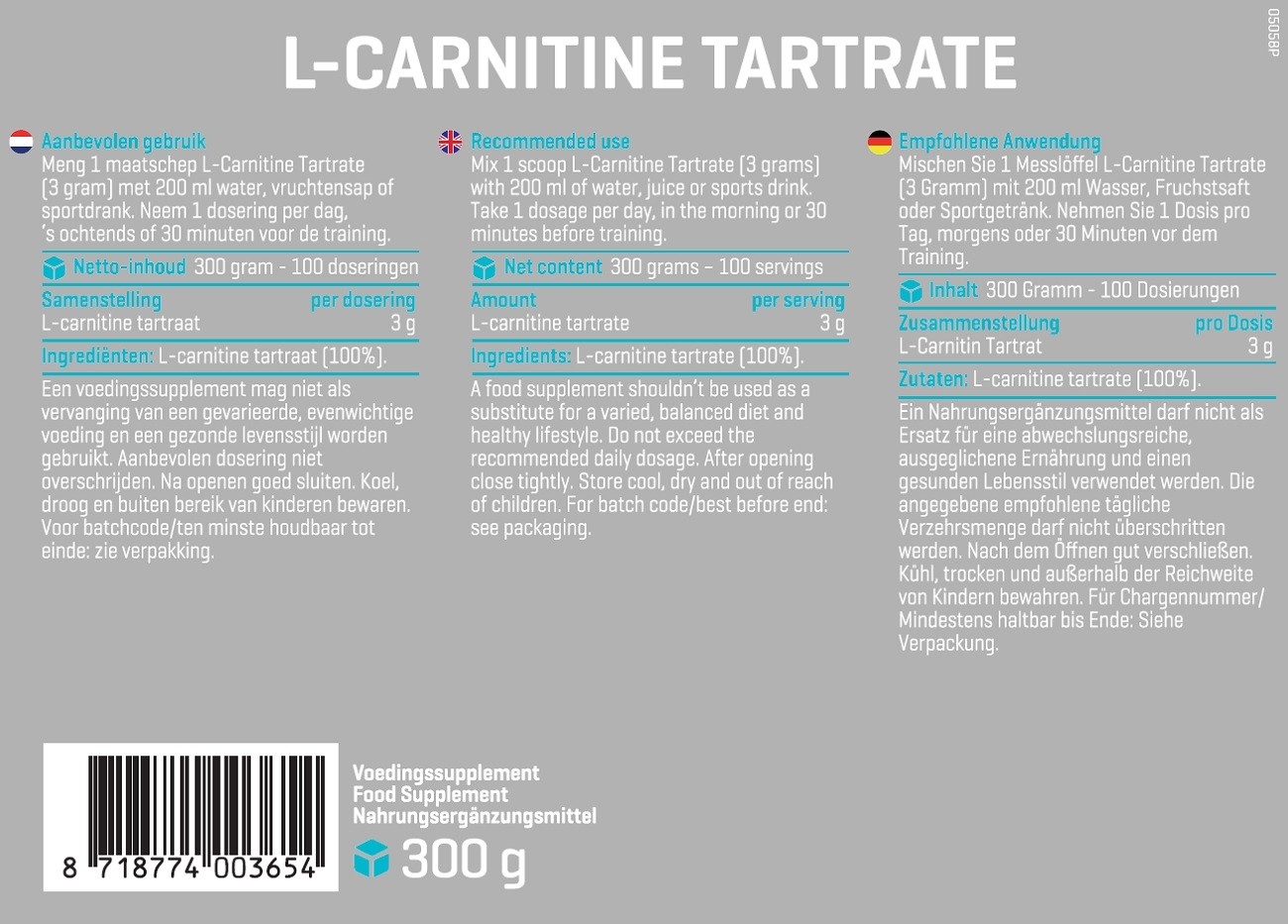 BODY & FIT L-CARNITINE TARTRATE 300 g 
