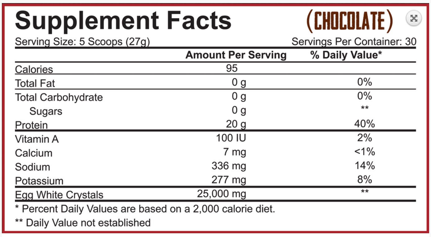 5% NUTRITION REAL FOOD EGG WHITE CRYSTALS 30 portioner 