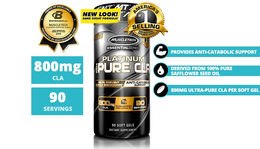 MUSCLETECH ESSENTIAL SERIES 100% PLATINUM PURE CLA 90 stk