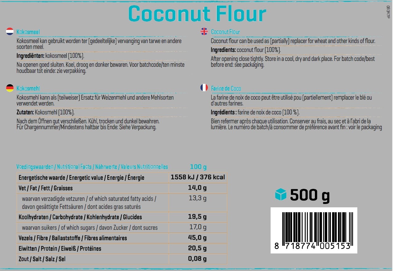 BODY & FIT PURE COCONUT FLOUR 500 g 