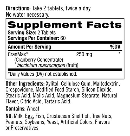 NATROL CRANBERRY FAST DISSOLVE 250 mg 120 stk 