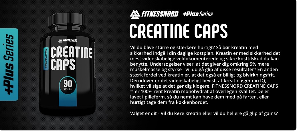 FITNESSNORD CREATINE CAPSULES 1000 mg, 90 stk 
