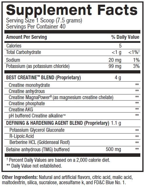 BPI SPORTS BEST CREATINE DEFINED 40 PORTIONER 