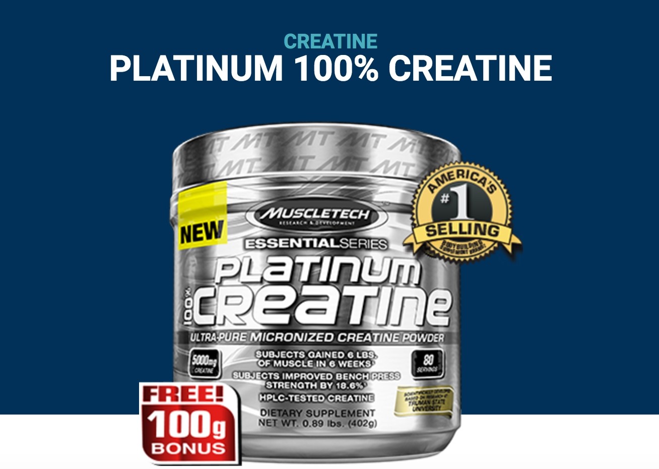 MUSCLETECH PLATINUM 100% CREATINE 400 g 