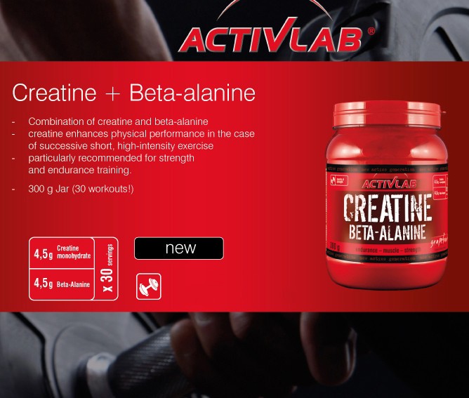 ACTIVLAB CREATINE + BETA-ALANINE, GRAPEFRUIT 300 g 